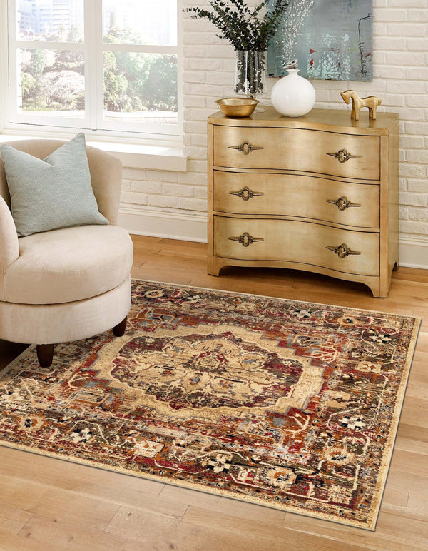 Neptune Elegance Collection Area Rug - Thalassa Square Cream lifestyle 15