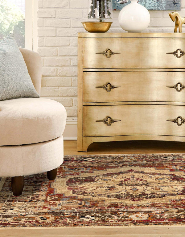 Neptune Elegance Collection Area Rug - Thalassa Square Cream lifestyle 19