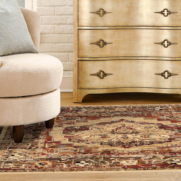 Neptune Elegance Collection Area Rug - Thalassa Square Cream lifestyle 45