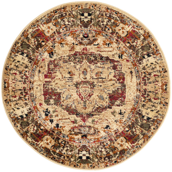 Neptune Elegance Collection Area Rug - Thalassa Round Cream lifestyle 12