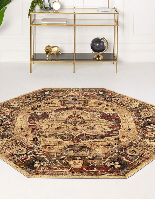 Neptune Elegance Collection Area Rug - Thalassa Octagon Cream lifestyle 17