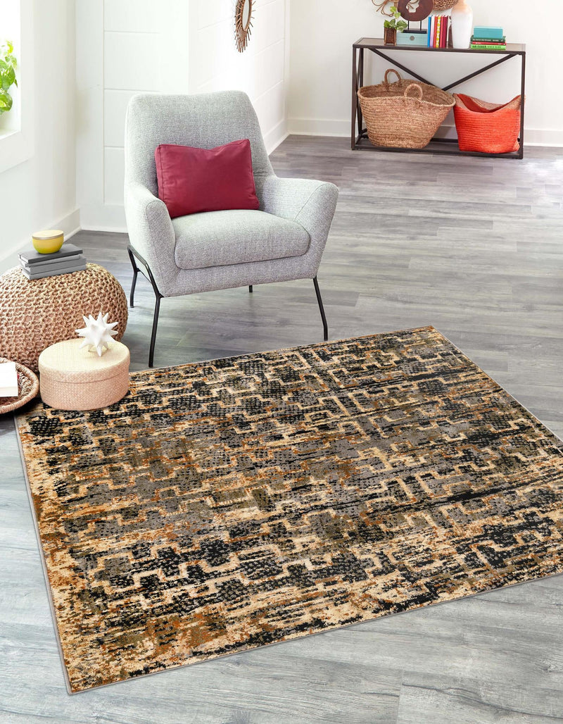 Neptune Elegance Collection Area Rug - Proteus Square Blue lifestyle 34
