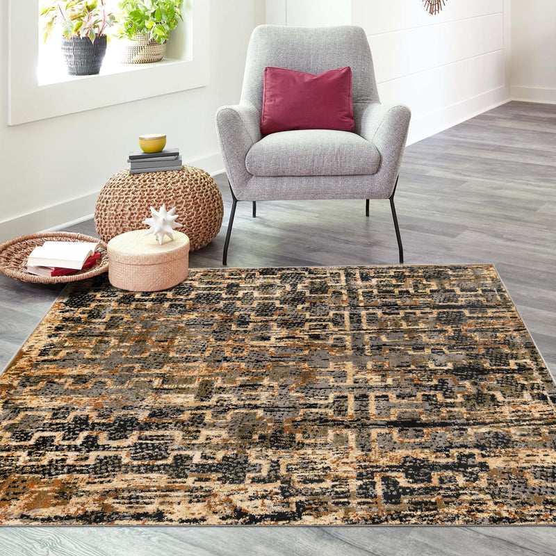 Neptune Elegance Collection Area Rug - Proteus Square Blue lifestyle 132