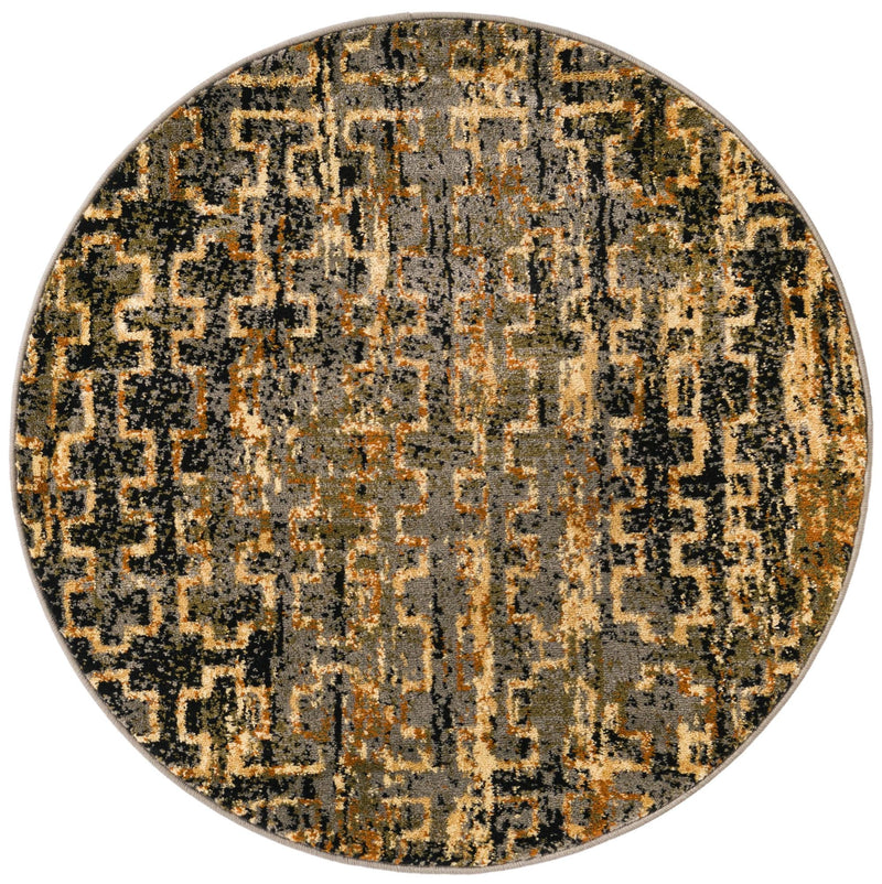 Neptune Elegance Collection Area Rug - Proteus Round Blue lifestyle 28