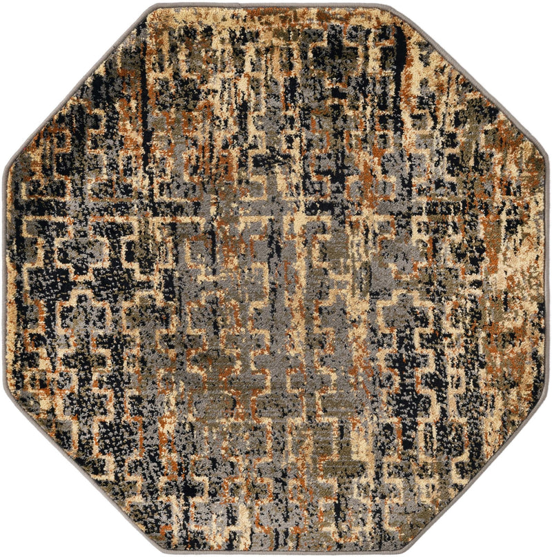 Neptune Elegance Collection Area Rug - Proteus Octagon Blue lifestyle 29