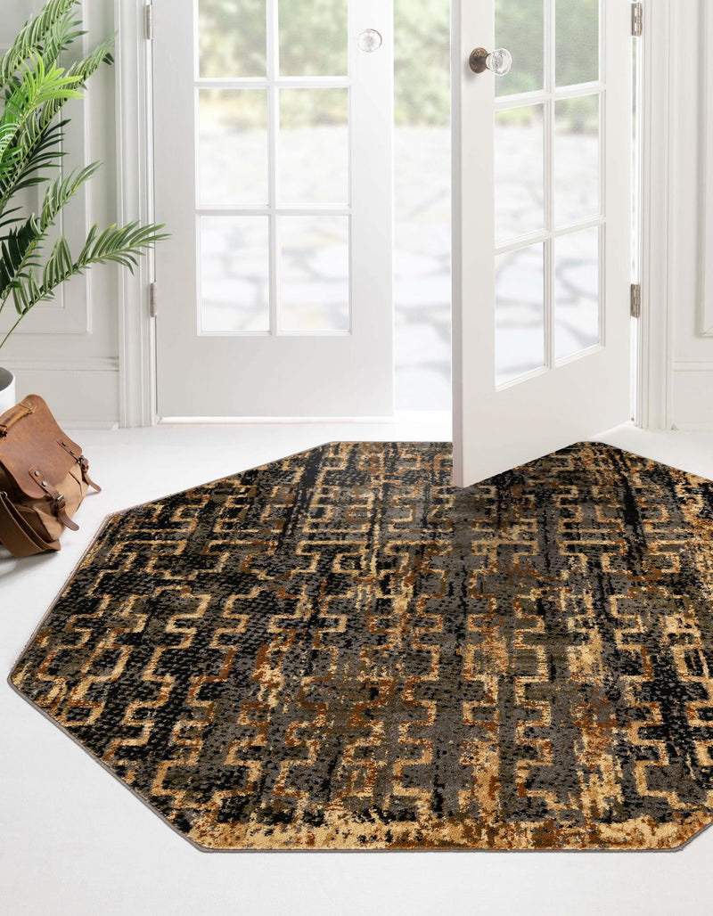 Neptune Elegance Collection Area Rug - Proteus Octagon Blue lifestyle 36