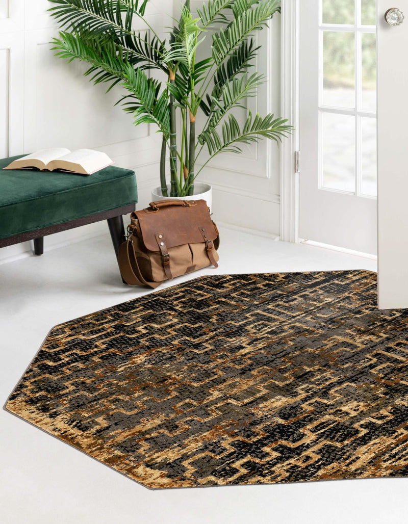Neptune Elegance Collection Area Rug - Proteus Octagon Blue lifestyle 43