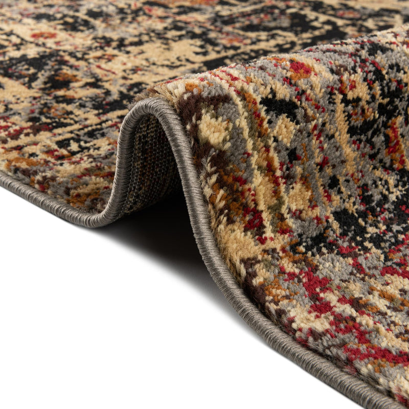 Neptune Elegance Collection Area Rug - Galatea (Black) Rectangle Black lifestyle 9