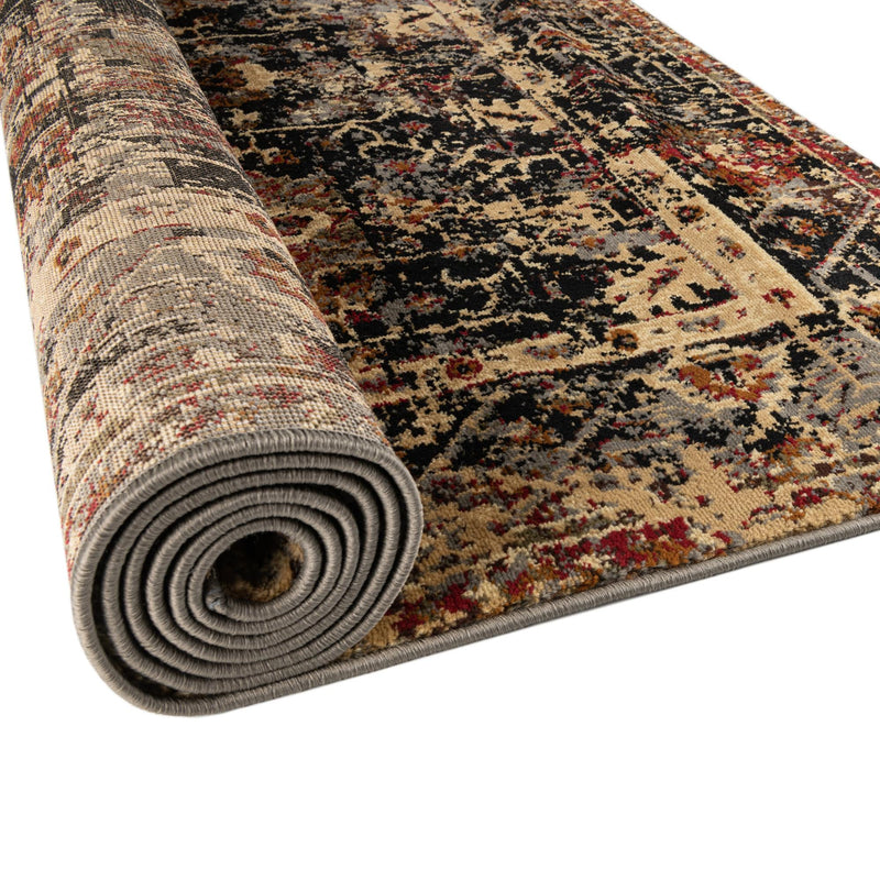 Neptune Elegance Collection Area Rug - Galatea (Black) Rectangle Black lifestyle 11