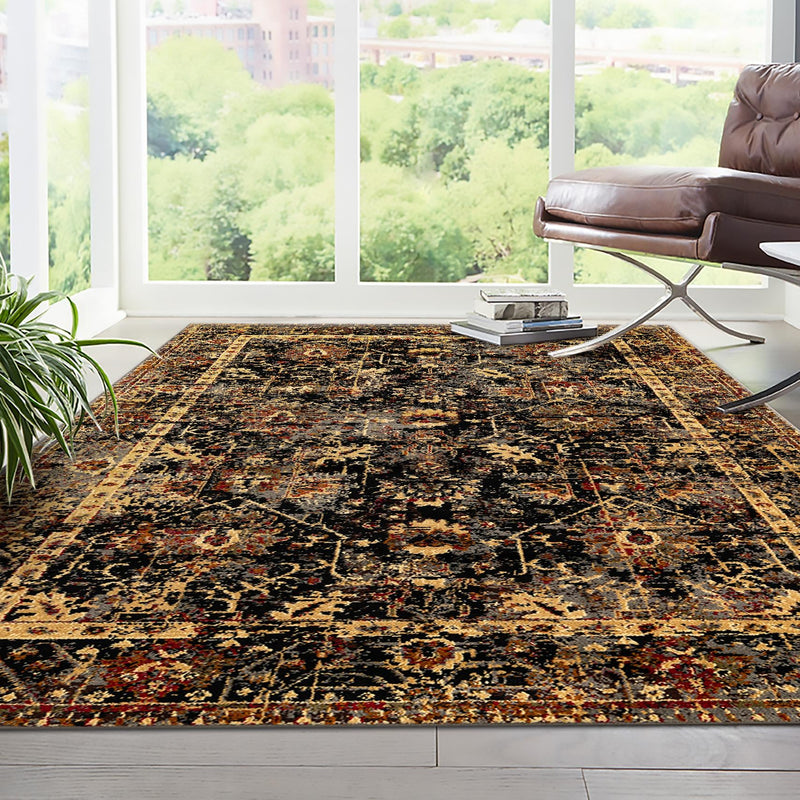 Neptune Elegance Collection Area Rug - Galatea (Black) Rectangle Black lifestyle 15