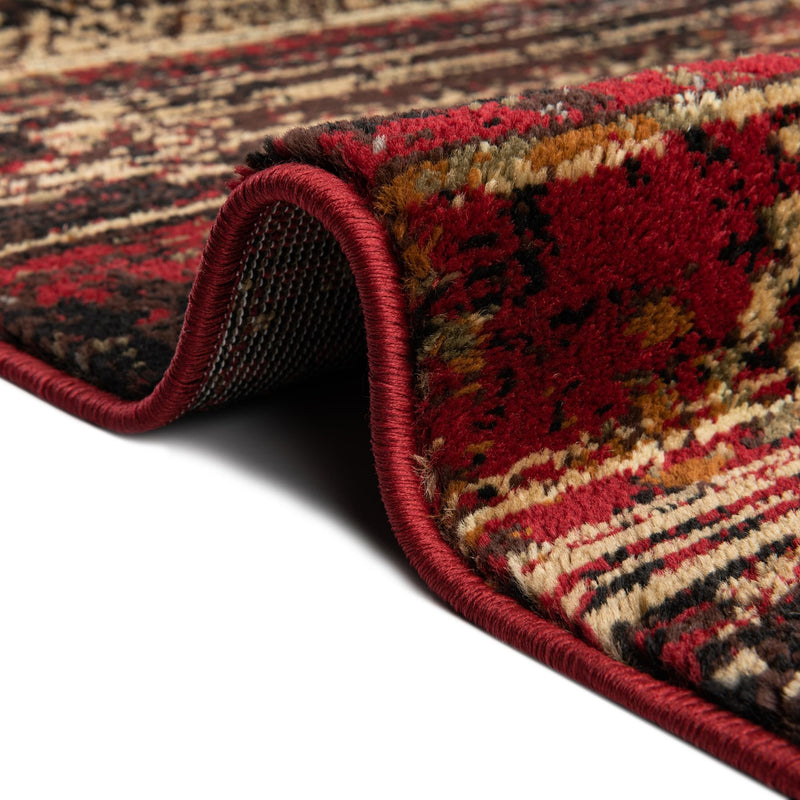 Neptune Elegance Collection Area Rug - Nereid Rectangle Burgundy lifestyle 27
