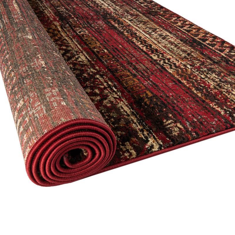 Neptune Elegance Collection Area Rug - Nereid Rectangle Burgundy lifestyle 33
