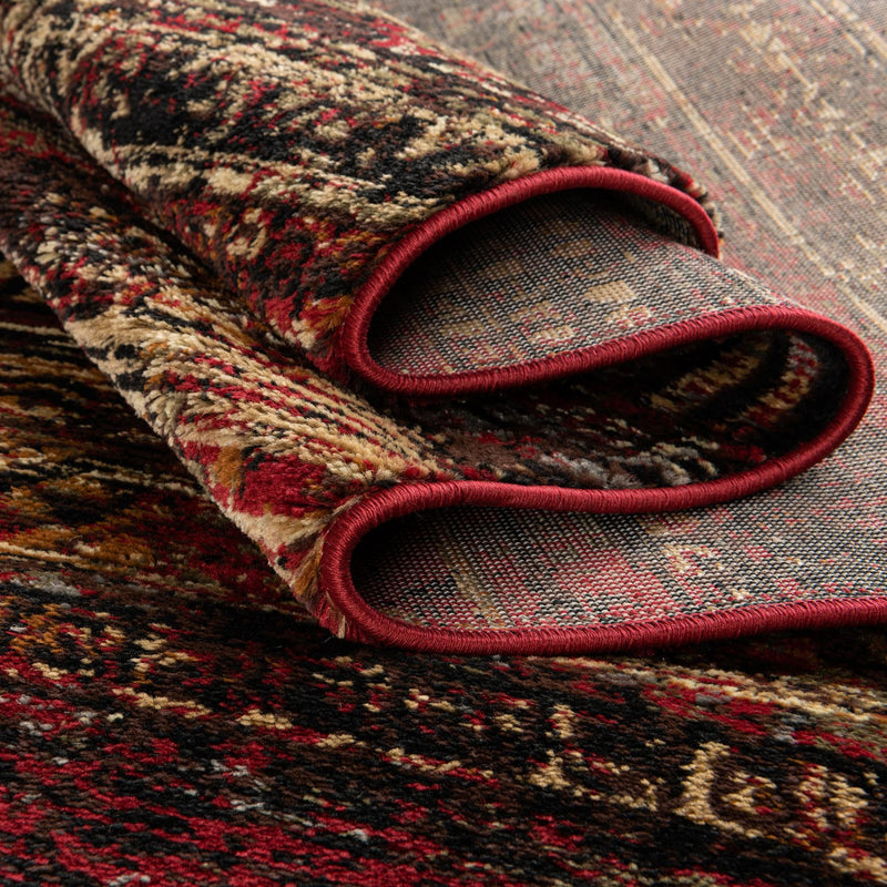 Neptune Elegance Collection Area Rug - Nereid Rectangle Burgundy lifestyle 36