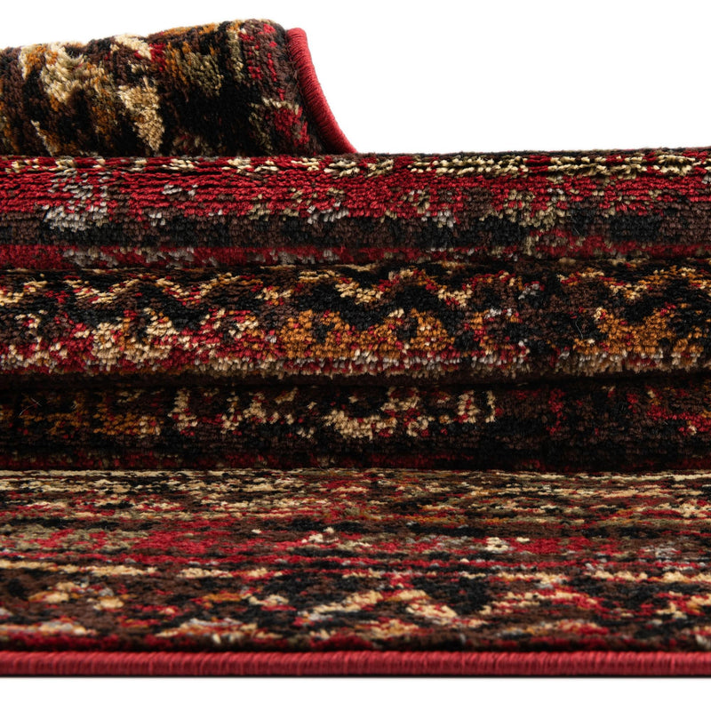 Neptune Elegance Collection Area Rug - Nereid Rectangle Burgundy lifestyle 39