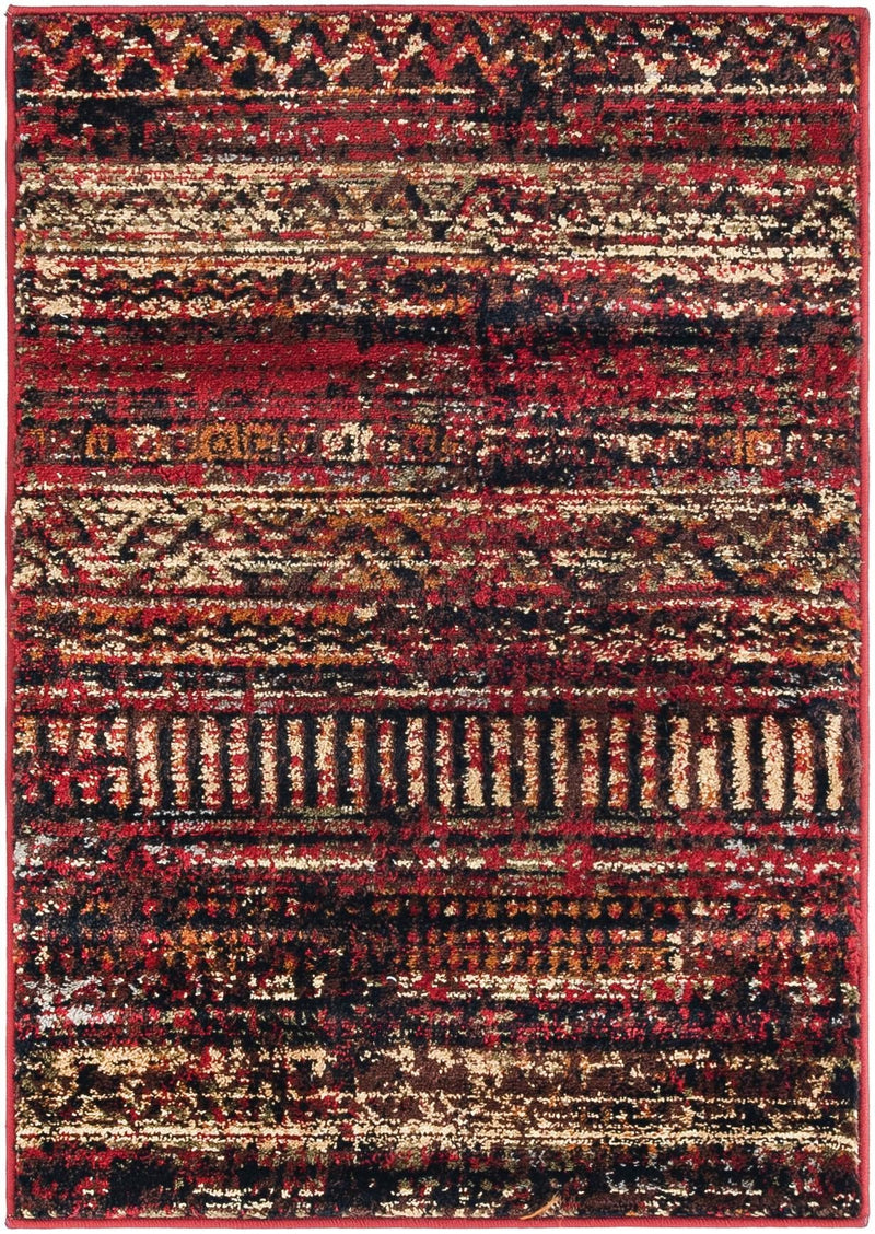 Neptune Elegance Collection Area Rug - Nereid Rectangle Burgundy lifestyle 3