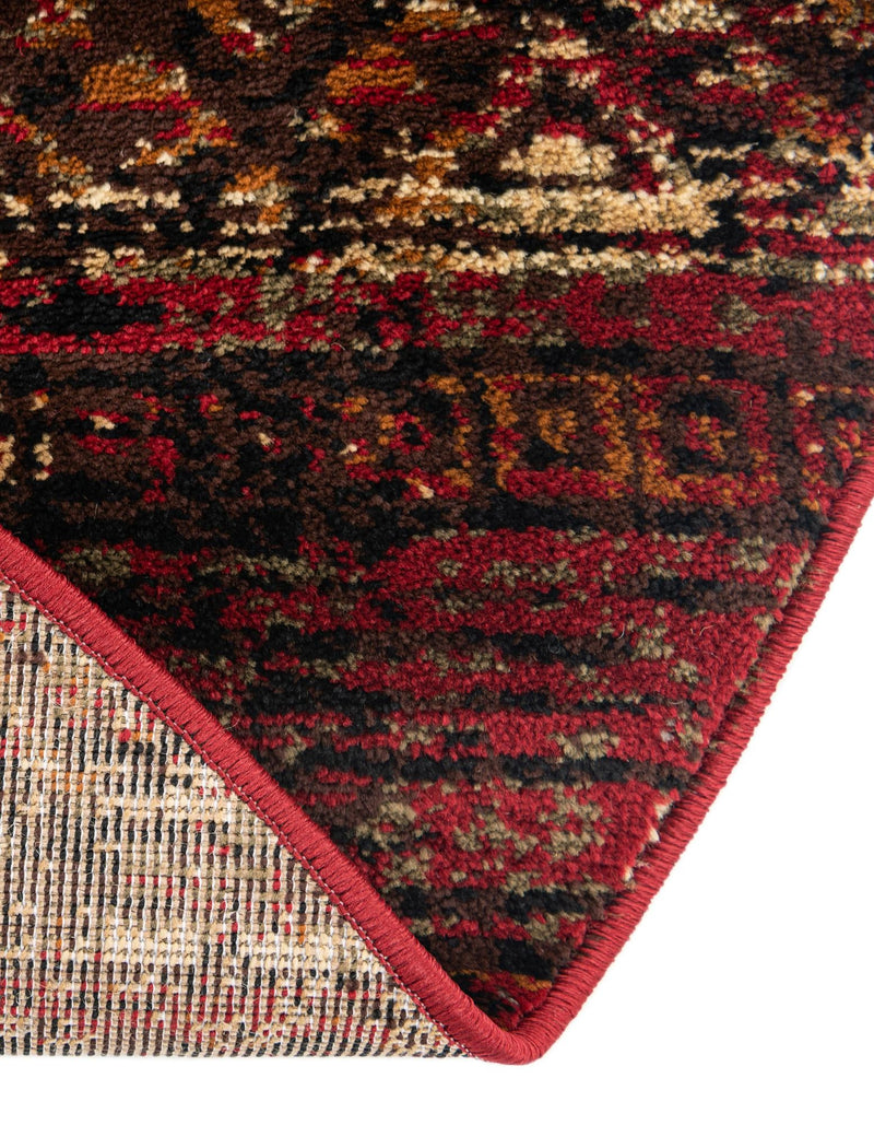Neptune Elegance Collection Area Rug - Nereid Round Burgundy lifestyle 129