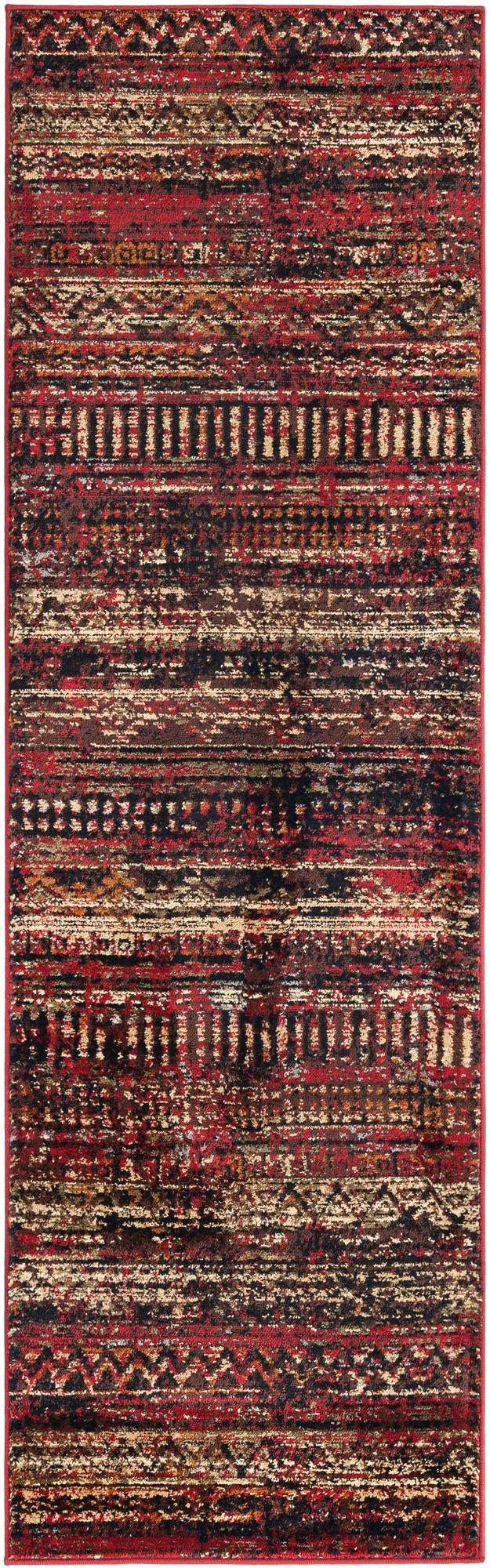 Neptune Elegance Collection Area Rug - Nereid Runner Burgundy lifestyle 54