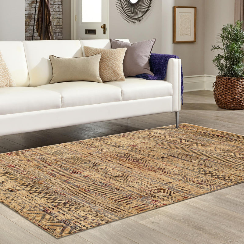 Neptune Elegance Collection Area Rug - Nereid Rectangle Beige lifestyle 44