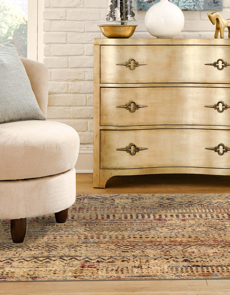 Neptune Elegance Collection Area Rug - Nereid Square Beige lifestyle 71