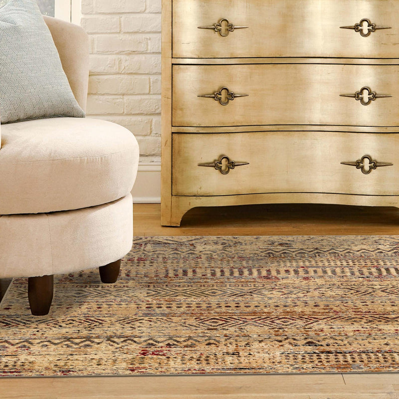 Neptune Elegance Collection Area Rug - Nereid Square Beige lifestyle 198