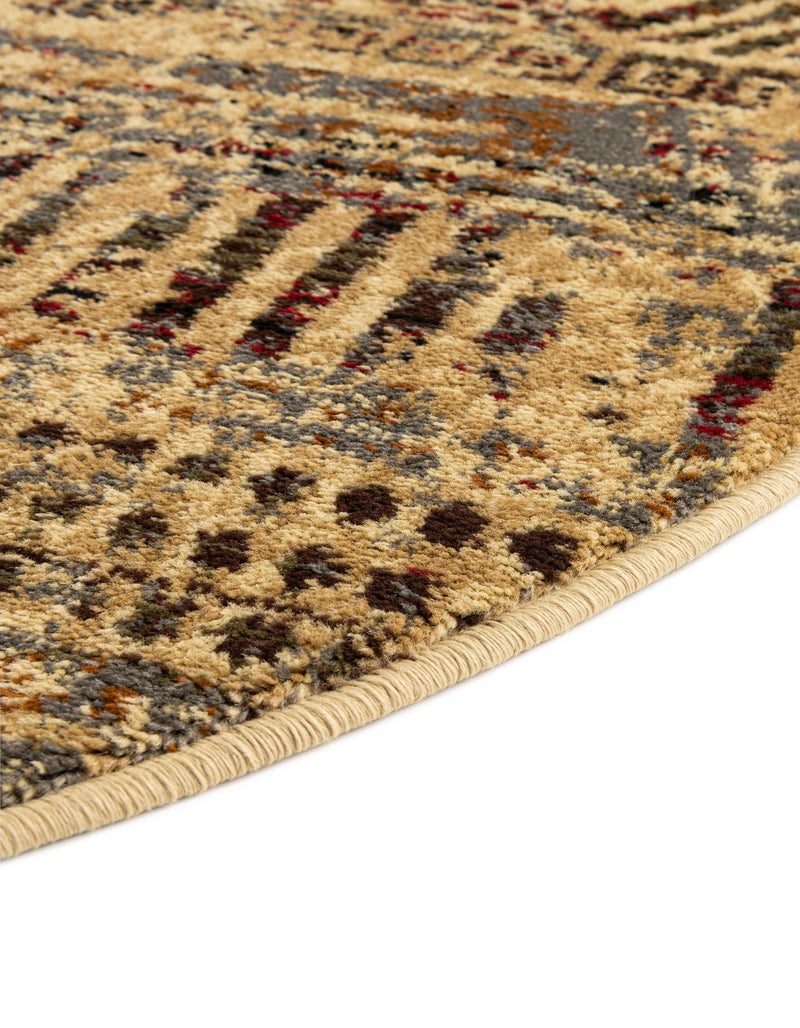 Neptune Elegance Collection Area Rug - Nereid Round Beige lifestyle 95