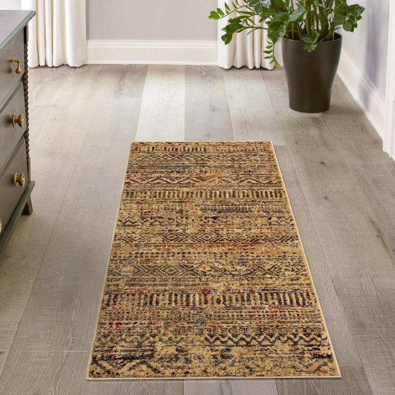 Neptune Elegance Collection Area Rug - Nereid Runner Beige lifestyle 199