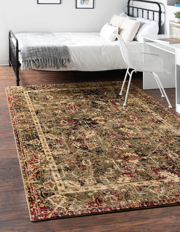 Neptune Elegance Collection Area Rug - Galatea (Green) Rectangle Green lifestyle 2