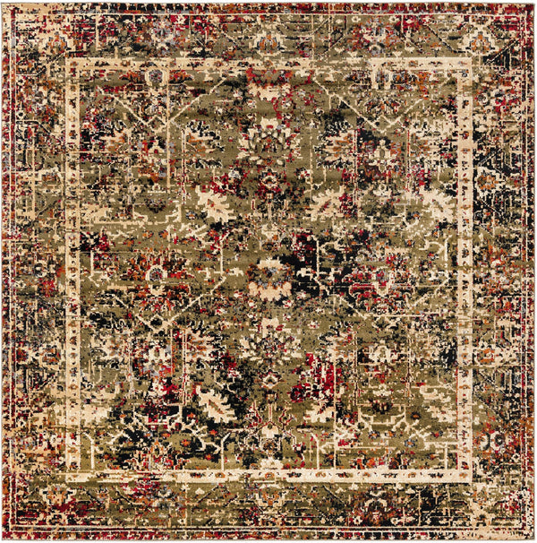 Neptune Elegance Collection Area Rug - Galatea (Green) Square Green lifestyle 14
