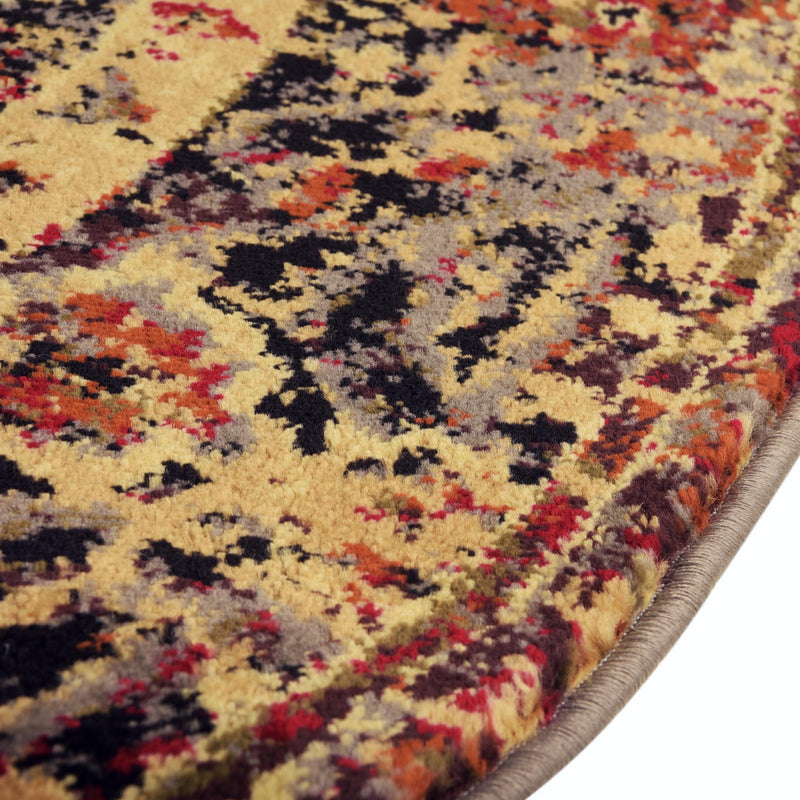 Neptune Elegance Collection Area Rug - Galatea (Black) Round Black lifestyle 37