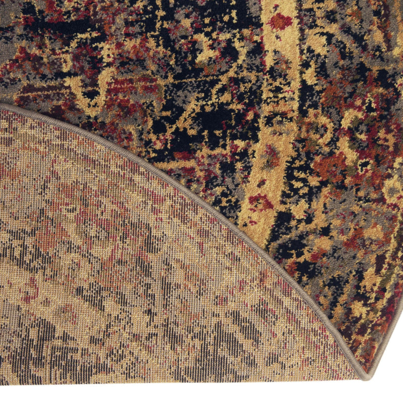Neptune Elegance Collection Area Rug - Galatea (Black) Round Black lifestyle 44