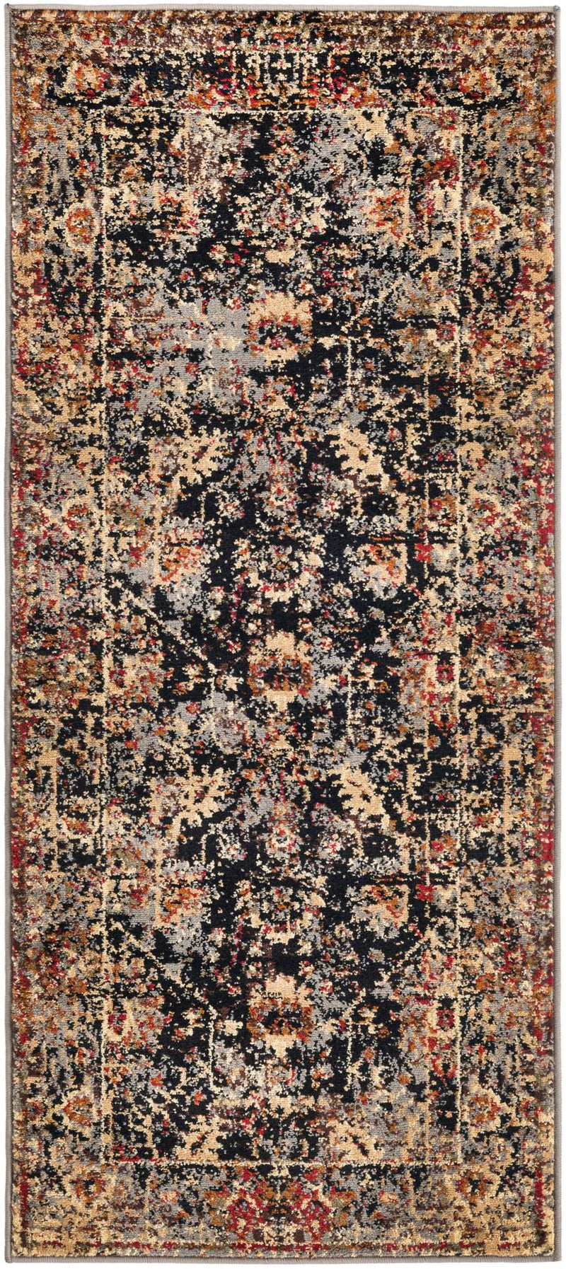 Neptune Elegance Collection Area Rug - Galatea (Black) Runner Black lifestyle 19