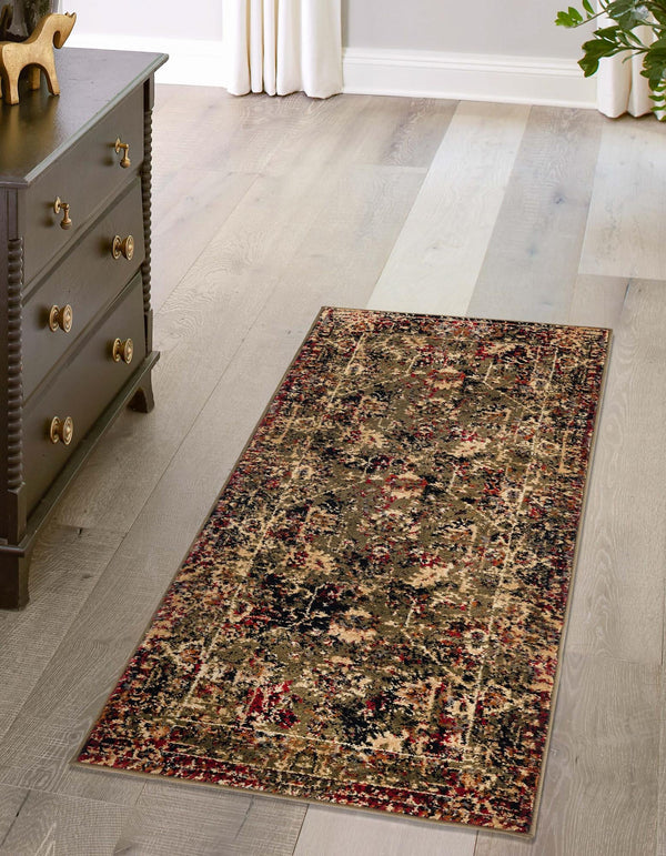 Neptune Elegance Collection Area Rug - Galatea (Green) Runner Green lifestyle 21