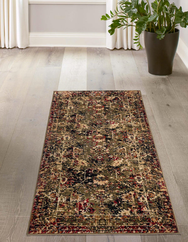 Neptune Elegance Collection Area Rug - Galatea (Green) Runner Green lifestyle 25
