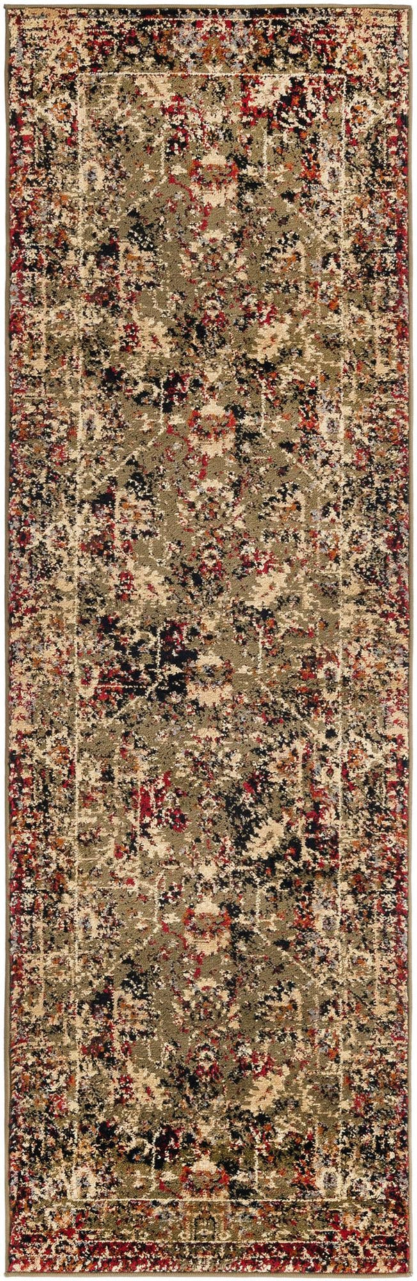Neptune Elegance Collection Area Rug - Galatea (Green) Runner Green lifestyle 17