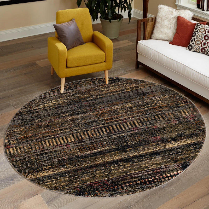 Neptune Elegance Collection Area Rug - Nereid Round Blue lifestyle 188