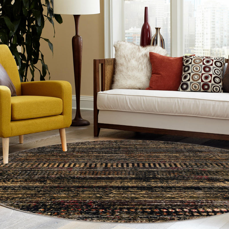 Neptune Elegance Collection Area Rug - Nereid Round Blue lifestyle 195