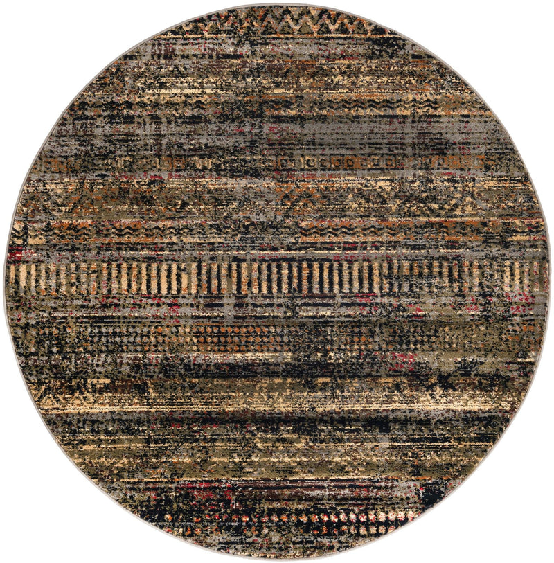Neptune Elegance Collection Area Rug - Nereid Round Blue lifestyle 47