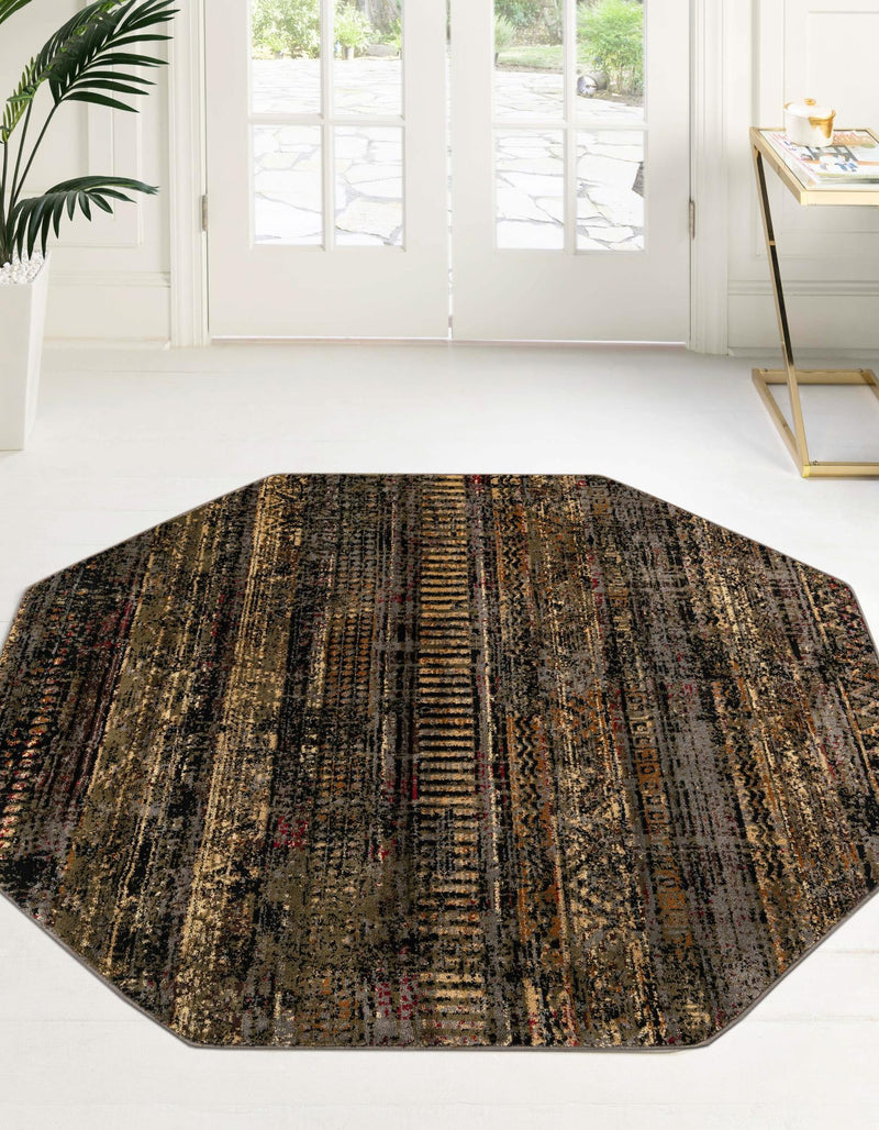 Neptune Elegance Collection Area Rug - Nereid Octagon Blue lifestyle 68