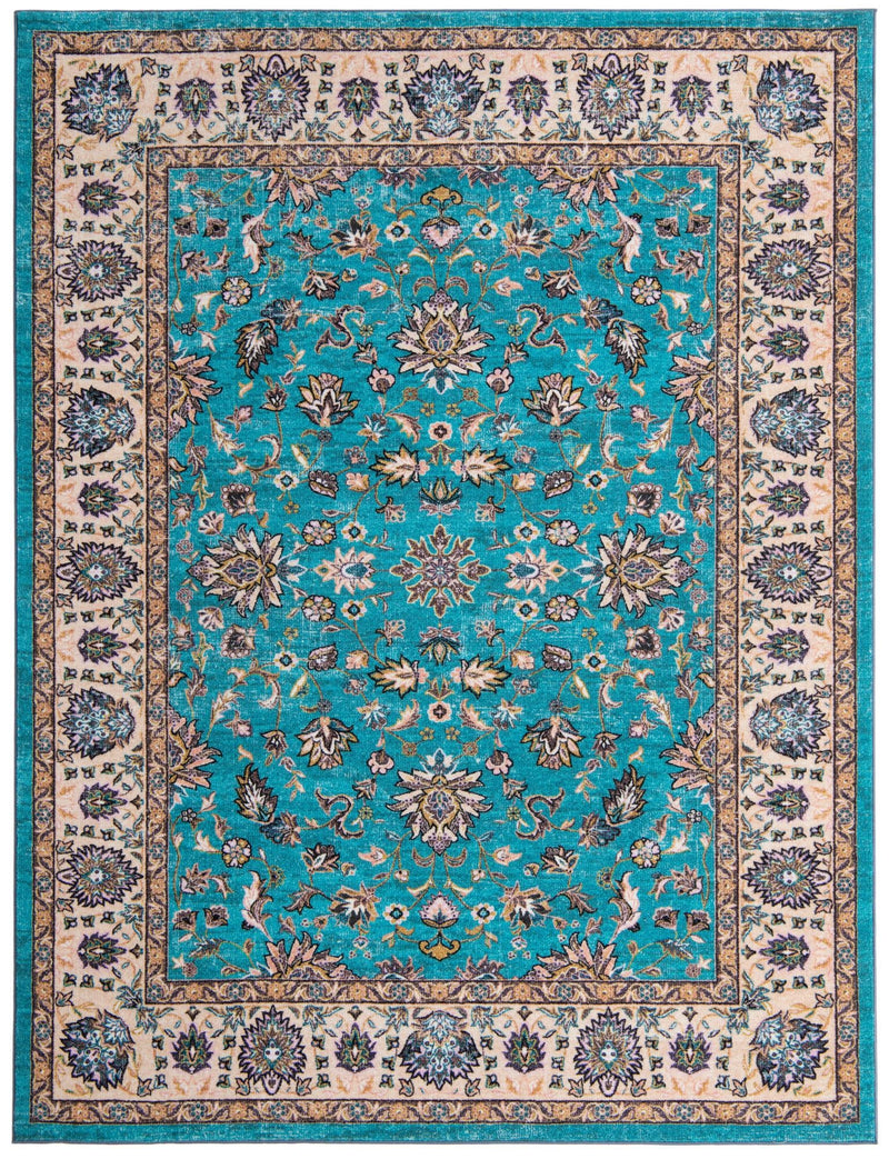 Casablanca Tapestry Collection Area Rug - Marrakech (Arctic Aqua Blue) Rectangle Arctic Aqua Blue Main
