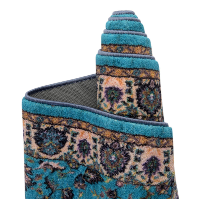 Casablanca Tapestry Collection Area Rug - Marrakech (Arctic Aqua Blue) Rectangle Arctic Aqua Blue lifestyle 10