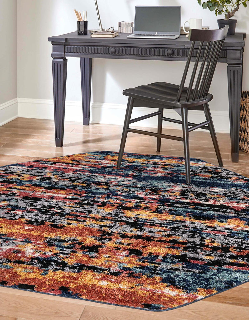 Marrakech Mosaic Collection Area Rug - Berber Octagon Multi lifestyle 23