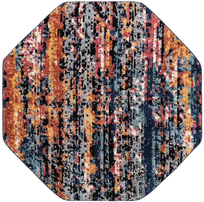 Marrakech Mosaic Collection Area Rug - Berber Octagon Multi lifestyle 17