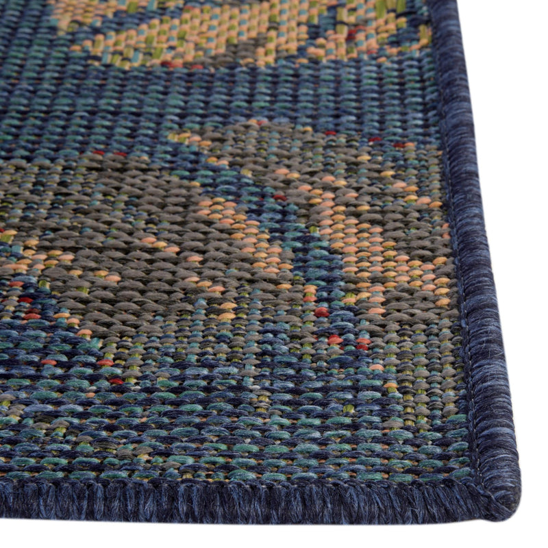 Coastal Terrace Collection Area Rug - Seabreeze Rectangle Navy Blue lifestyle 12
