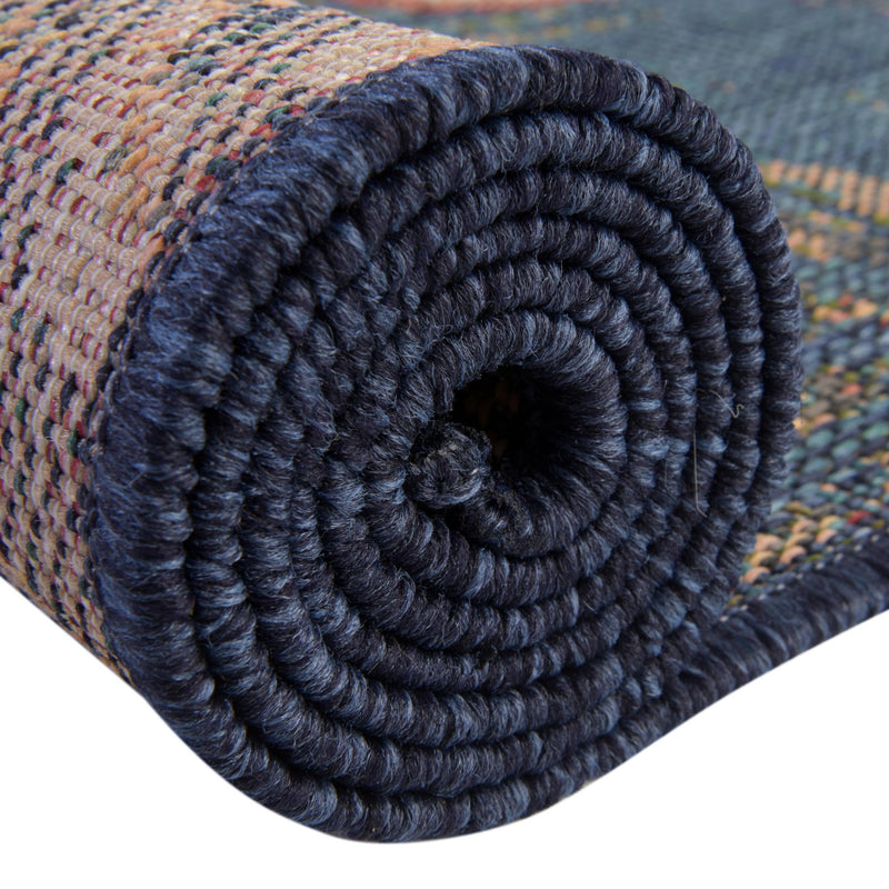 Coastal Terrace Collection Area Rug - Seabreeze Rectangle Navy Blue lifestyle 22