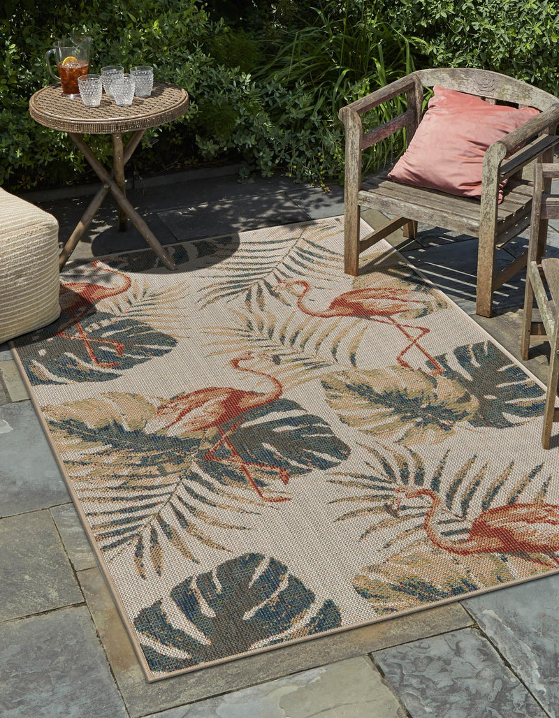 Coastal Terrace Collection Area Rug - Seabreeze Rectangle Ivory lifestyle 3