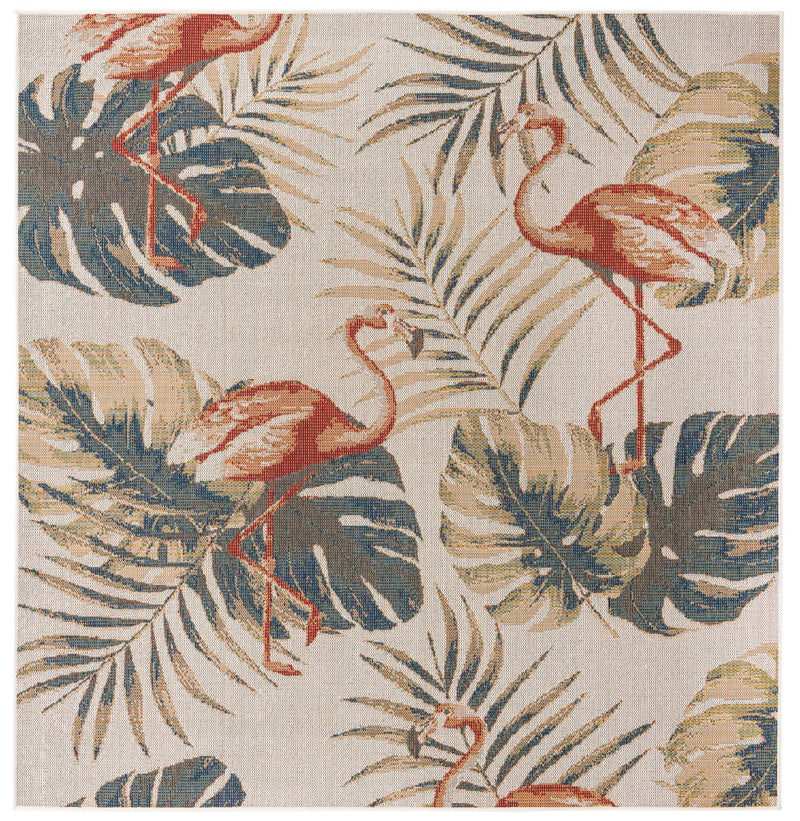 Coastal Terrace Collection Area Rug - Seabreeze Square Ivory lifestyle 27