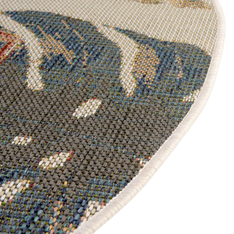 Coastal Terrace Collection Area Rug - Seabreeze Round Ivory lifestyle 43