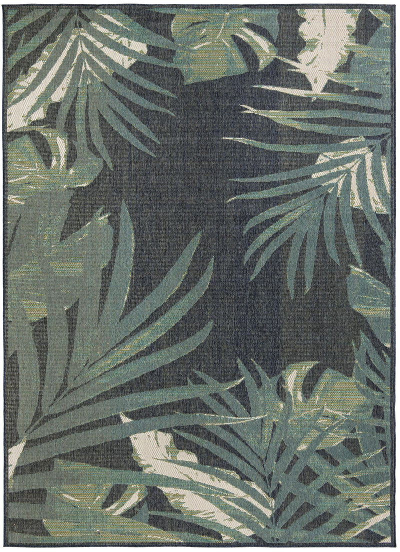 Coastal Terrace Collection Area Rug - Anchor Rectangle Navy Blue lifestyle 2