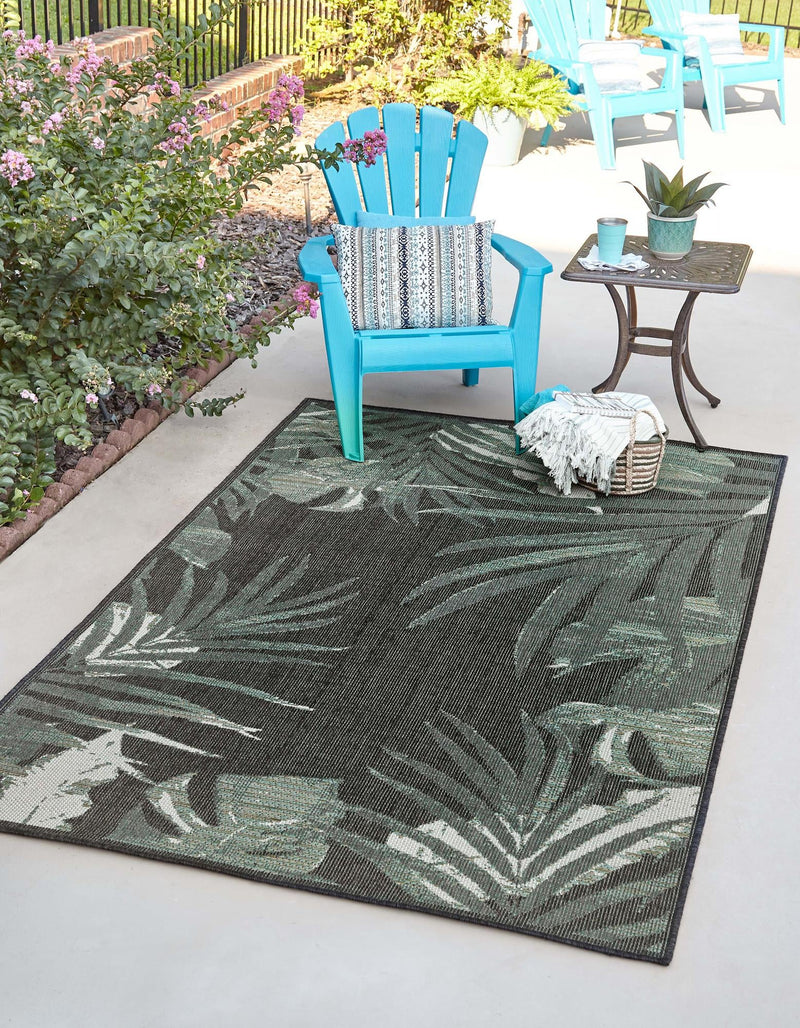Coastal Terrace Collection Area Rug - Anchor Rectangle Navy Blue lifestyle 4