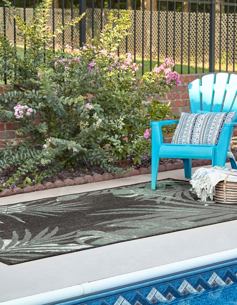 Coastal Terrace Collection Area Rug - Anchor Rectangle Navy Blue lifestyle 6
